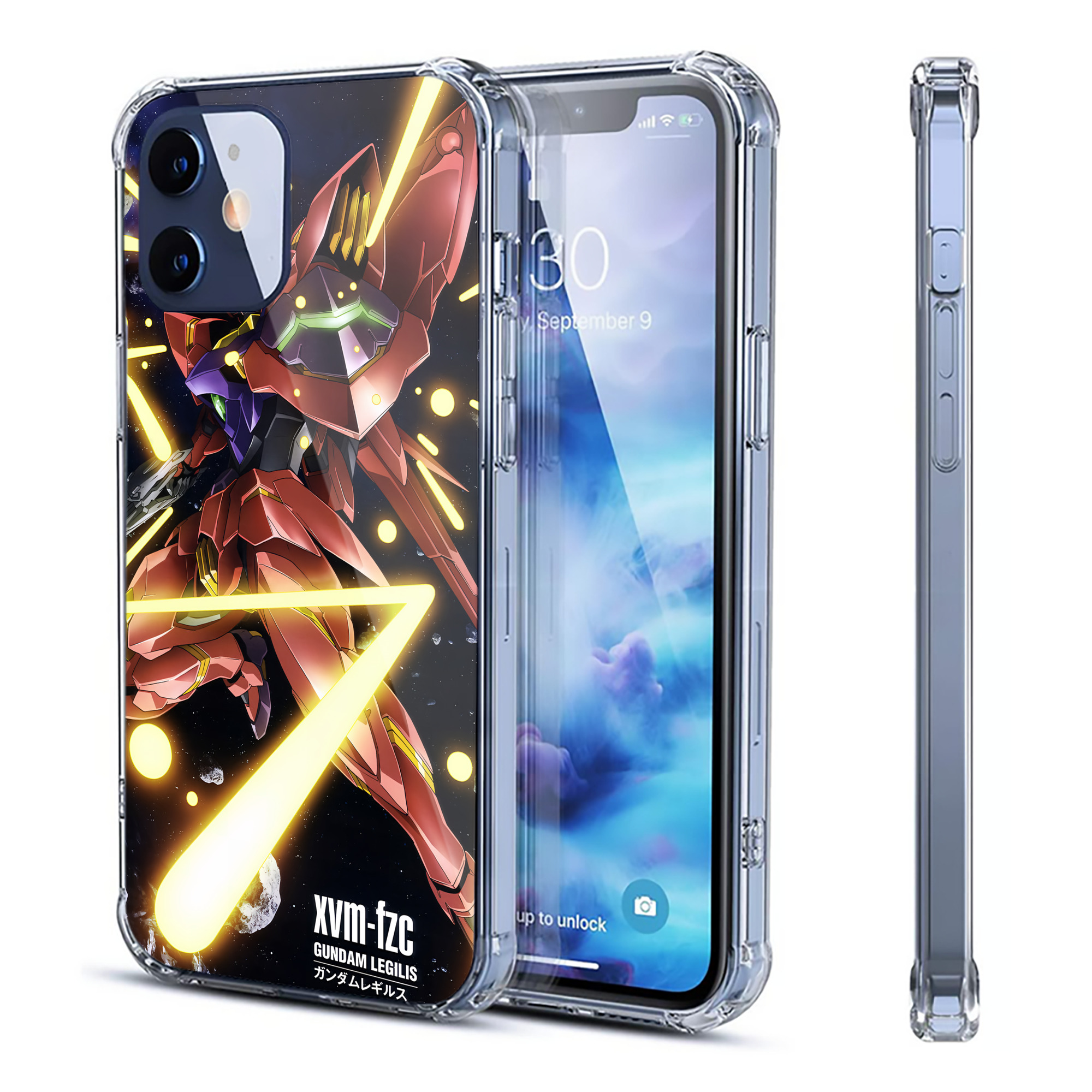 （画像用） 機動戦士ガンダム Mobile Suit Gundam 【iPhone 12シリーズ対応】透明スマホケース（クリアソフトケース）
